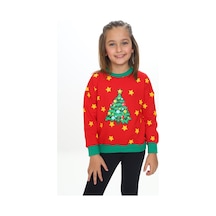 Toontoy Kız Çocuk Relax Fit Bisiklet Yaka Düşük Omuz Baskılı Sweatshirt - Renk Bloklu & 2 İplik Kırmızı Toontoy Kız Çocuk Relax Fit Bisiklet Yaka Düşük Omuz Baskılı Sweatshirt - Renk Bloklu & 2 İplik Kırmızı