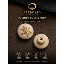 Polimer Gold Desenli Düğme Kulp Premium Dekoratif Dolap Ve Çekmece Kulpu Çoklu Renk