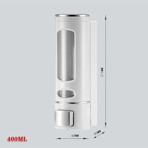 Dln Shop 400 Ml Duvara Monte Manuel Sabunluk Banyo , Mutfak El Sıvı Şampuan Duş Jeli 1 Adet Beyaz D-52 Beyaz