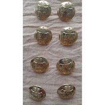 Gold Metal Düğme 22 Mm 8 Adet