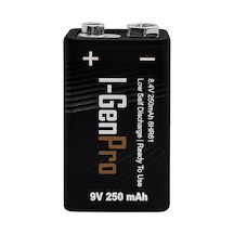 I-gen Pro 6hr61 9v 250 Mah Şarj Edilebilir 9 Volt Pil 1.2v Ni-mh Şarjlı Pil Tek Adet