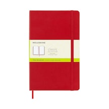 Moleskine Çizgisiz Kırmızı Defter L Boy Sert Kapak