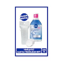 NIVEA Yenileyici Micellar Makyaj Temizleme Suyu 400 ML + Pamuk