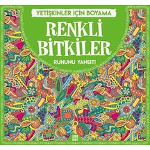 Renkli Bitkiler-Yetişkinler İçin Boyama- Dokuz Yayınları