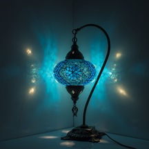 Dekoratif MOZAİK GECE LAMBASI ABAJUR BAŞUCU LAMBASI