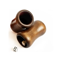 Helena Wood Art Ahşap Zar Fincanı Çifti