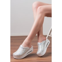 Silver Özel Seri Air Max Tam Ortopedik Ve Anatomik Sabo Terlik Gümüş