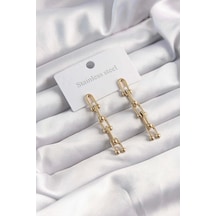 316l Çelik Altın Renk Sallantılı Tiffany Model Küpe