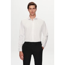 D'S Damat Ds Damat Slim Fit Beyaz Düz Gömlek 5he02sg00139m 801