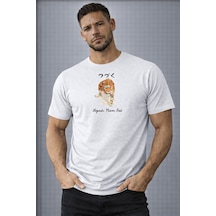 Herkesemoda Legend Never End Yazı Detaylı Basic T-shirt Beyaz