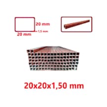 Profil 20x20x1.5mm Astar Kırmızı Boyalı 1.5 Metre