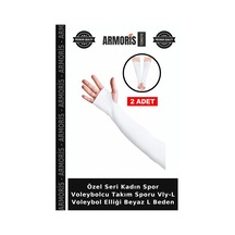 Özel Seri Kadın Spor Voleybolcu Takım Sporu Vly-l Voleybol Elliği Beyaz L Beden