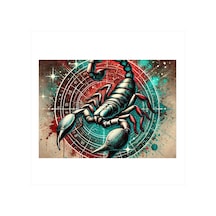 Astrolojik Akrep Sembolü Tasarım Mdf Tablo