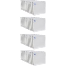 4 Adet Medium 11 Gözlü Çekmece Içi Düzenleyici Organizer Kumaş Beyaz Diğer