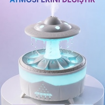Rgb Işıklı Yağmur Efektli Hava Nemlendirici 350 Ml Sessiz Çalışma Uzaktan Kumanda