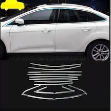 Ford Focus Uyumlu Sedan 2011 2018 Cam Çıtası Krom
