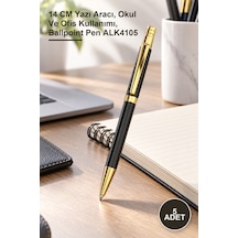 5 Adet Tükenmez Kalem 14 Cm Yazı Aracı, Okul Ve Ofis Kullanımı, Ballpoint Pen Alk4105 1