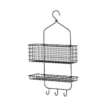 2 Katlı Banyo Duş Sepeti, Meridyendukkan Siyah Renk 31x56 Cm Metal Duş Rafı Çok Renkli 2 Katlı Banyo Duş Sepeti, Meridyendukkan Siyah Renk 31x56 Cm Metal Duş Rafı Çok Renkli