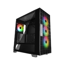 Rampage Azza V2 Temperli Cam Siyah Argb Fan+type-c Atx Mid-t Gamı