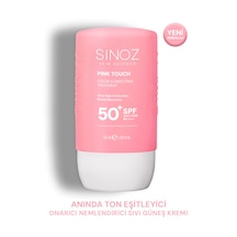 Sinoz Pink Touch Yüksek Koruyucu Ton Eşitleyici Pembe Yüz Güneş Kremi SPF50+ 50 ML
