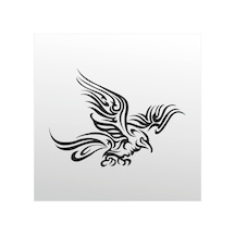 Folyo Sticker Kuş Deseni 80cm Uzunluk Siyah