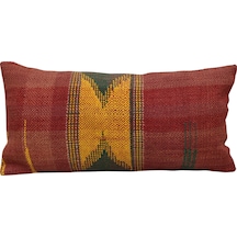 Zehra Abla Halı Yeni El Dokuma Dekoratif Lumbar Kilim Kırlent Yastık Kılıfı 6854 Çok Renkli
