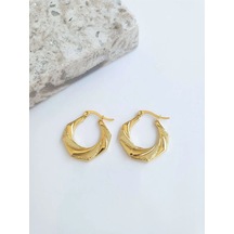 Çelik Gold Antique Kadın Küpe Sevgiliye Hediye