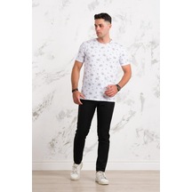 Slimfit Baskılı Pamuklu Erkek Penye T-Shirt (547973477)