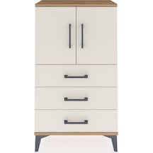 Arges Komodin 2 Raflı 3 Çekmeceli 2 Kapaklı 60x30x106 Çam-aytaşı Çam