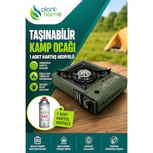 Taşınabilir Kamp Ocağı Kartuşlu & Tüplü Kullanım 1 Adet Gaz Kartuş Hediyeli Portatif Piknik Kamp Ocak Çok Renkli