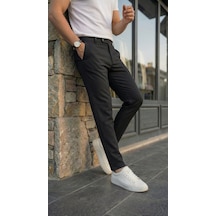 Etiler Collection Erkek Slim Fit Dilli Kumaş Pantolon Siyah