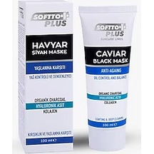 Softto Plus Havyar Charcoal Siyah Kil Maskesi 100 Ml