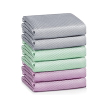 Balık Ölçeği Streak Ücretsiz Sihirli Cam Pencere Araç Aynası Mikrofiber Temizlik Bezleri, Paket 6, Mix