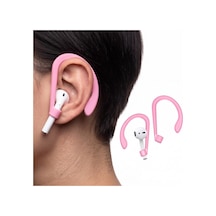 Silikon Kulaklık Kancası 2 Li Set Saplı Bluetooth Kulaklıklar İçin Düşme Önleyici Esnek Kulak Askısı, Spor Ve Günlük Kullanım Bubblegum Pink Bubblegum Pink