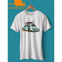 Wolkswagen Tatil Baskılı Tişört Tshirt Ücretsiz Kargo