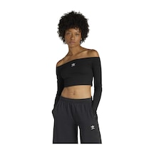 Black Adidas Kadın Günlük T-shirt Ess Rib Ls Ke3150 Siyah