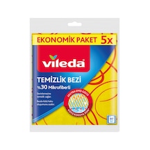 4 Adet Vileda %30 Mikrofiber Düz 5'li Temizlik Bezi Çok Renkli