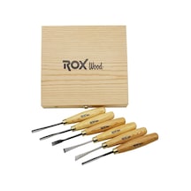 Rox Wood 15399063 Ahşap Oyma Iskarpela Seti 6 Parça Ahşap Kutulu