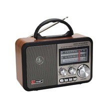 Ns-8897 Orta Boy Retro, Nostaljik, Ahşap Tasarım Bluetooth Hoparlörlü, Şarjlı, Taşınabilir Fm/am Destekli Radyo