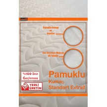 %100 Sıvı Geçirmez 180gr Dolgulu Pofuduk Yatak Alezi Beyaz