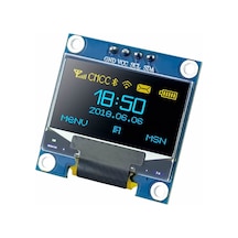 0.96 Inch Sarı Mavi Oled Modül 128x64 Piksel Iıc I2c Seri 0.96 Ekran Lcd Gösterge