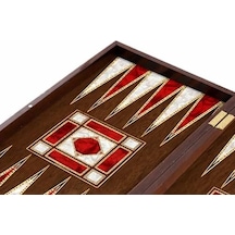 Star Tavla Platin Sedef Büyük Boy 12 Mm Mdf Kasa, Parlak Selefon Kaplama, Çizilmeye Karşı Dirençli Coex Kaplama Mıknatıslı Kapama Şık Ve Kaliteli Sağlam