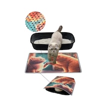 Kar Mat Kedi Kumu Paspası Delikli Kedi Tuvaleti Paspası Tokalaşan Kedi