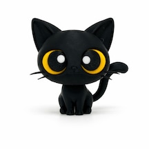 Sevimli Siyah Kedi Figürü 3d Baskı Dekoratif Kedi Heykeli Masaüstü Ev Dekoru 0