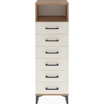 Arges Dolap Tek Raflı 6 Çekmeceli 44x30x134 Çam-aytaşı Çam