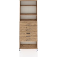 Arges Dolap 3 Raflı 5 Çekmeceli 88x30x243 Çam-çam Atlas Çam