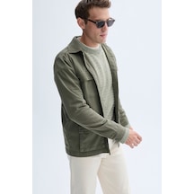 Mudo Erkek Erkek Haki Yaka Detaylı Casual Ceket 1263520
