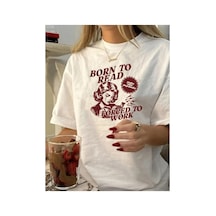 Tarzsokak Unisex Baskılı Oversize %100 Pamuk Beyaz