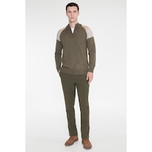 Altınyıldız Classıcs Erkek Sıyah Slim Fit Dar Kesim Pamuklu Esnek Chino Pantolon Siyah