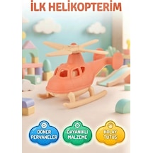 TıfılToys İlk Helikopterim Turuncu Güvenli Eğitici Turuncu 15 Cm Oyuncak Helikopter